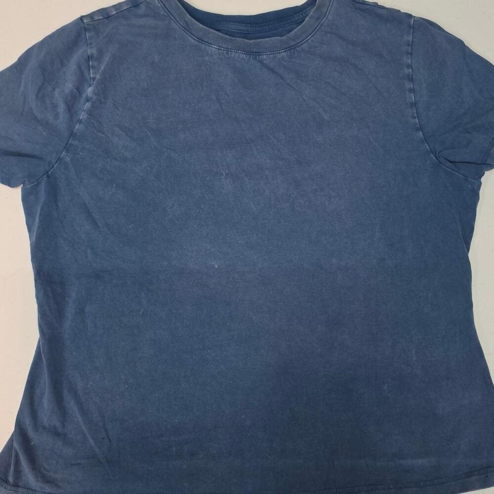 Scoop blue washed short sleeve
